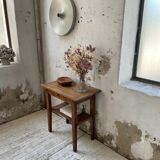 Oak console side table