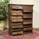 Notary's cabinet with 18 drawers in oak and fir from the early 20th century.