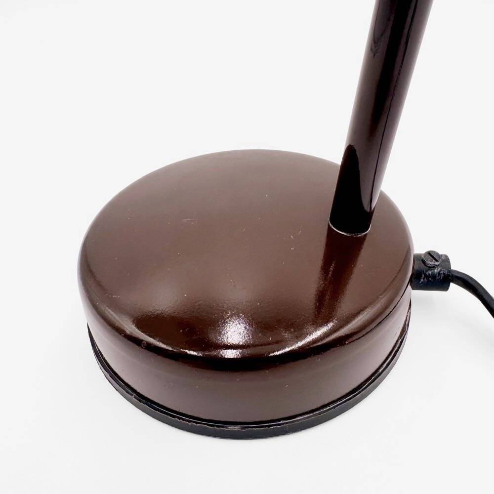 Chocolate desk lamp Veb Narva 1970s