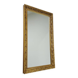 Grand miroir mural vintage sculpté et doré 1970