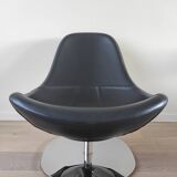 Pair of Tirup Ikea leather armchairs