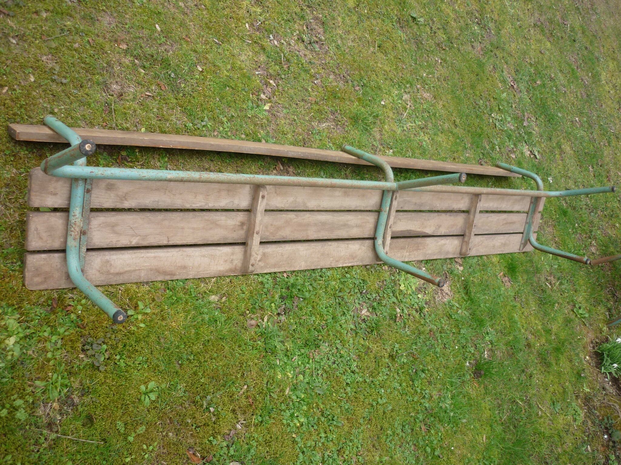 Kindergarten school bench with backrest 2.14 m