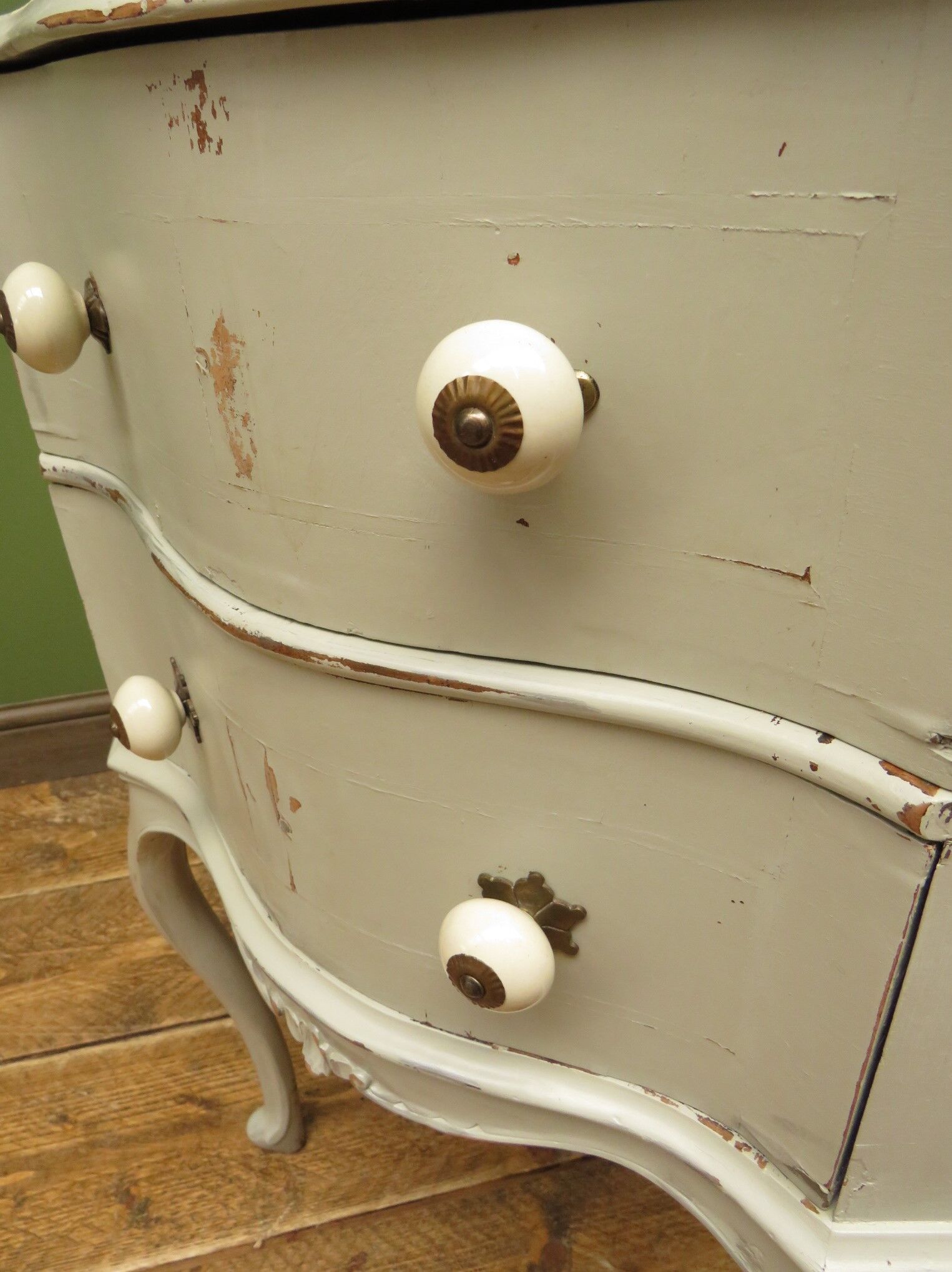 French serpentine chest of drawers