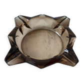 Cendrier vintage verre fumé Luminarc étoile
