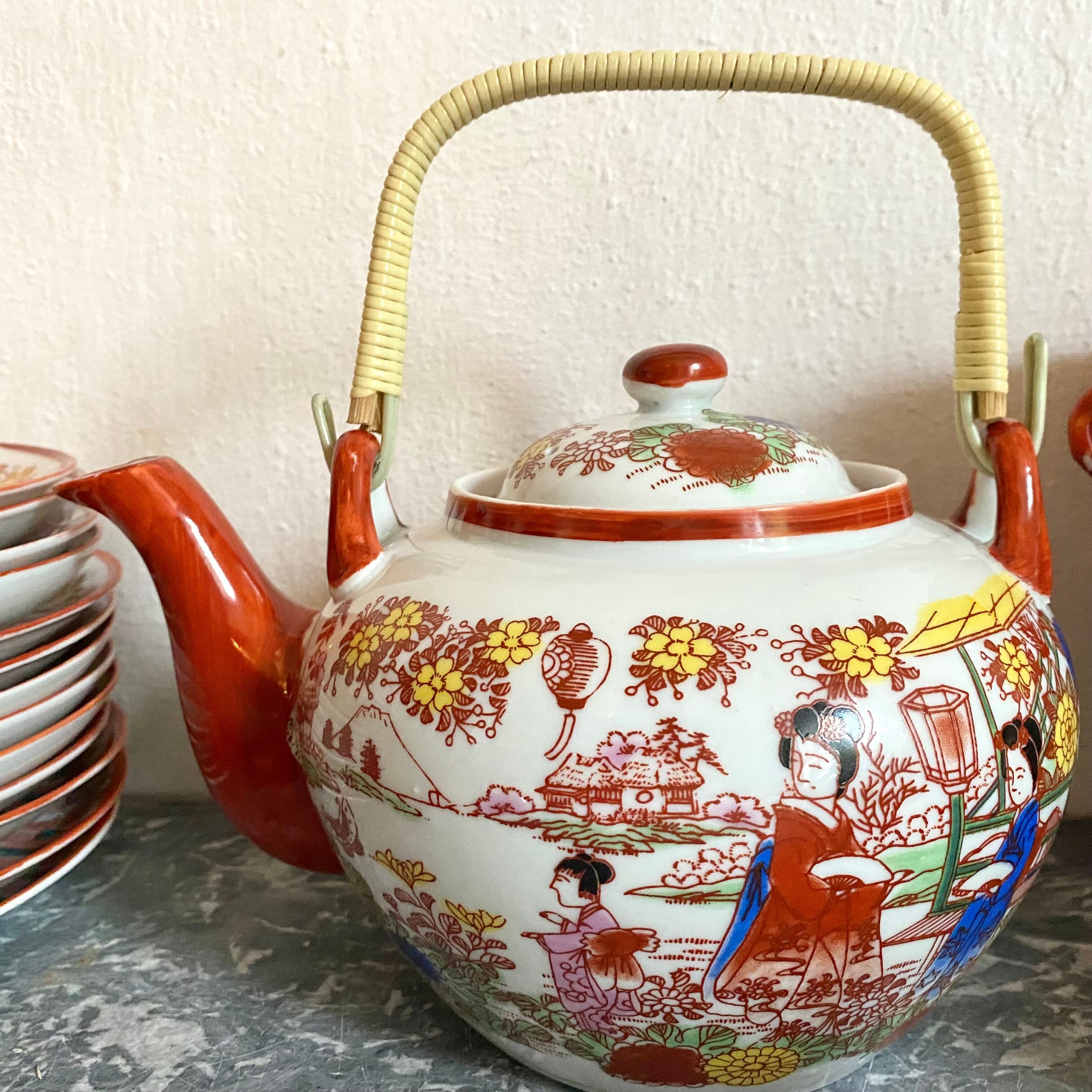 Old Japanese tea set 29 pieces