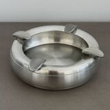 Vintage Stainless Steel Ashtray Space Age Design 70s