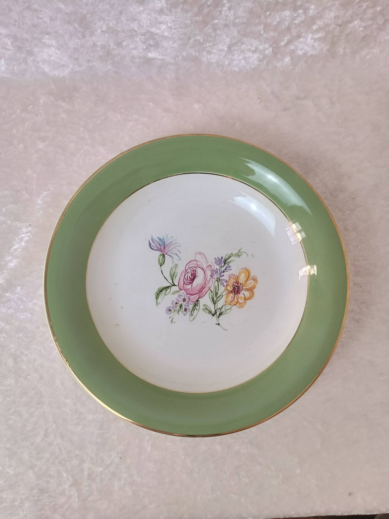 Shallow dish Lunéville flowers