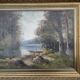 Landscape and boat painting Sign Henry XX 69 x 60