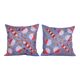Set of 2 vintage embroidered cushion covers 48x48 cm