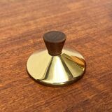 Metal and teak teapot from the mid-century, 1960s.