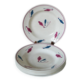 Set of 6 Givors soup plates, Perce-Neige model 1950