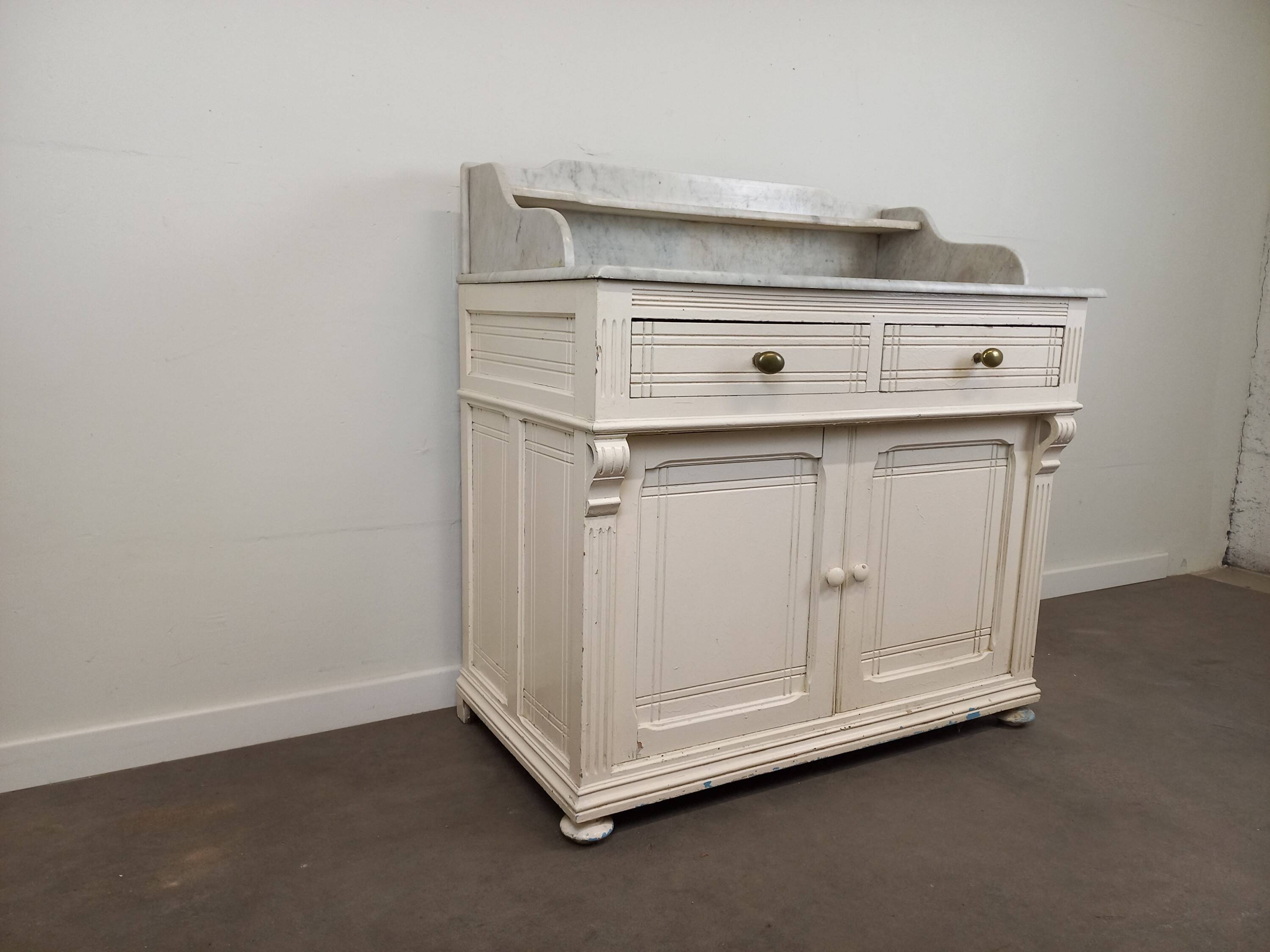 Marble top bathroom cabinet