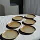 Set of 6 stoneware plates Village France D24