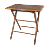Folding side table bamboo 19th