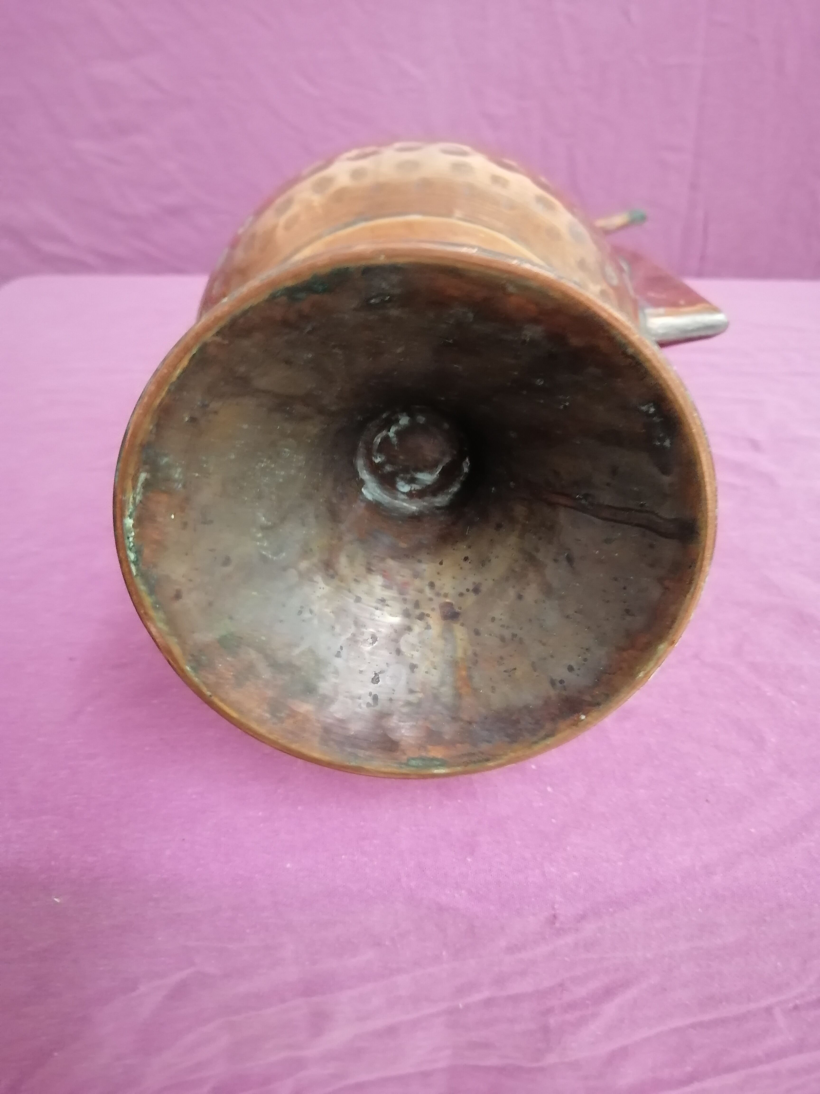 Hammered copper needle