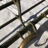 Brass coat and hat rack