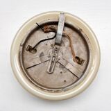 Opaline glass beige ceiling or wall lamp, 1950s