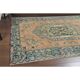 Vintage Turkish Oushak Handmade Wool Cotton Orange Area Rug  116x172