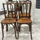 Suite de 4 chaises de Bistrot Baumann années 1930