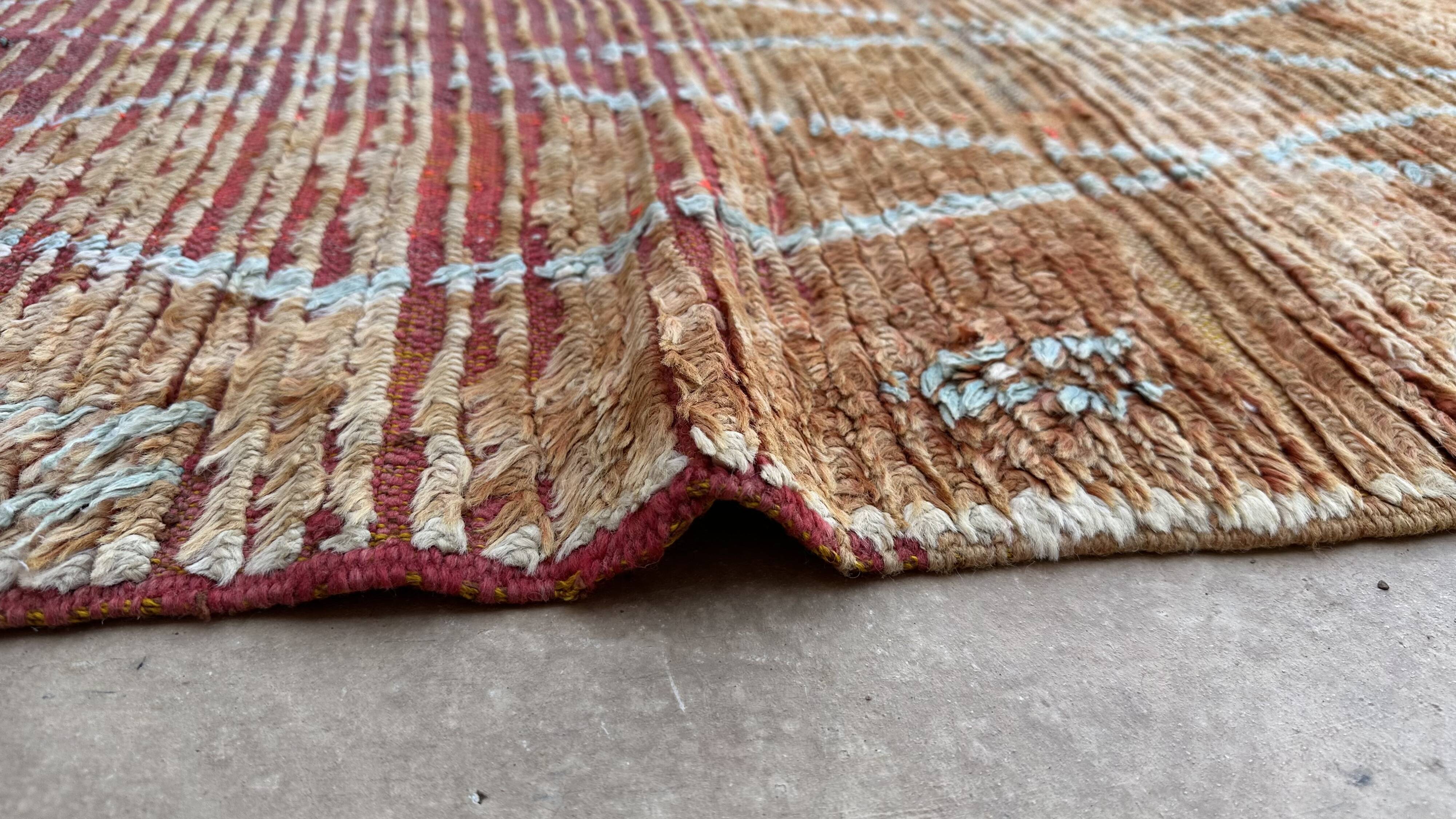 Colorful Boujad Moroccan rug - 98 x 300 cm