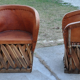 Paire de fauteuils "Mexican Equipale pigskin chair"