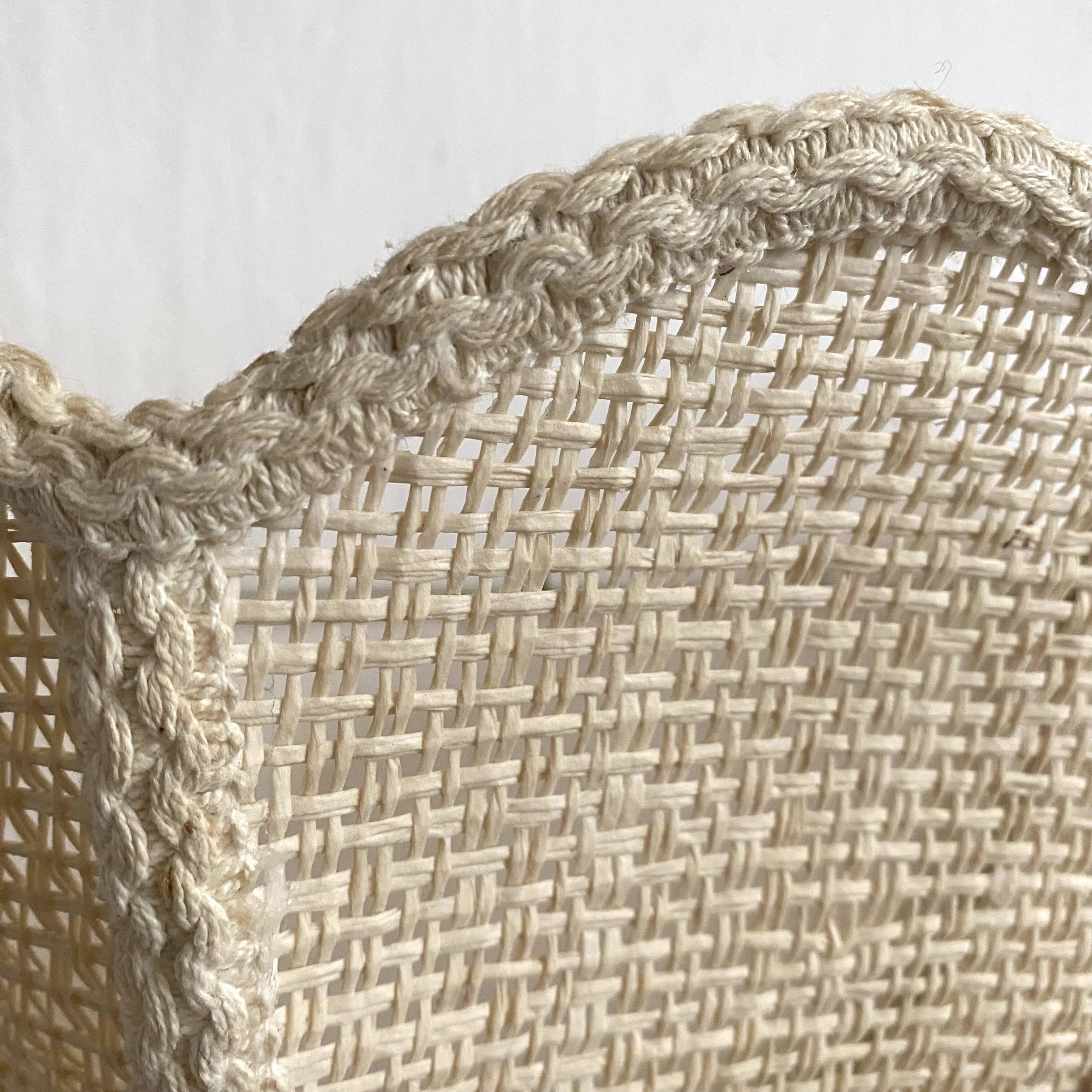 Wall lampshade in natural fiber canework