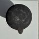 Minuscule black round pot in Indonesian terracotta H7 D7