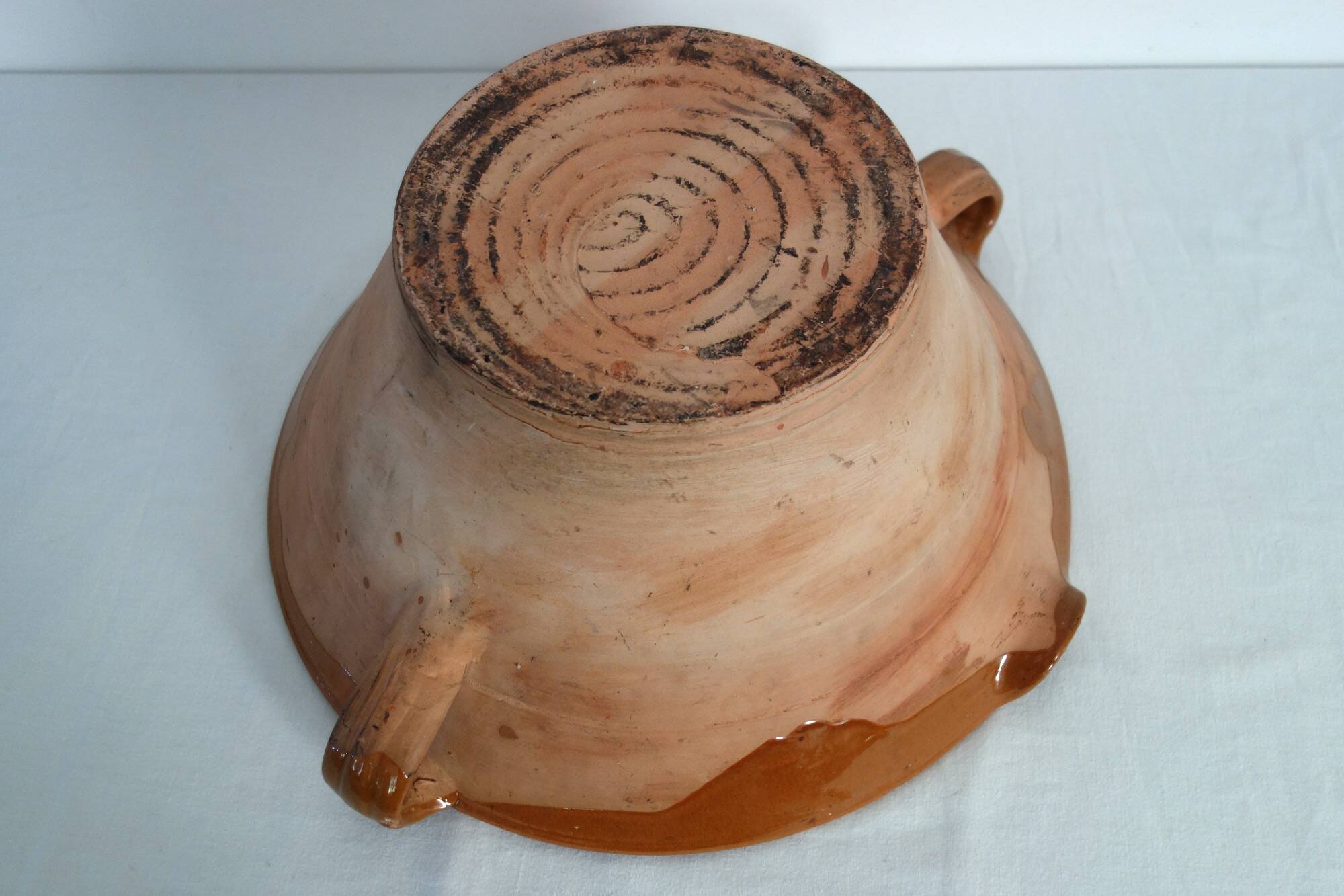 Glazed terracotta terracotta bowl, diameter 38cm