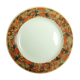 5 flat plates porcelain Pyroblan Sarreguemines décor Chevermy
