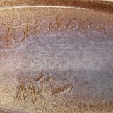 Coffee service 4 cups and under cups of potter signed Stocker