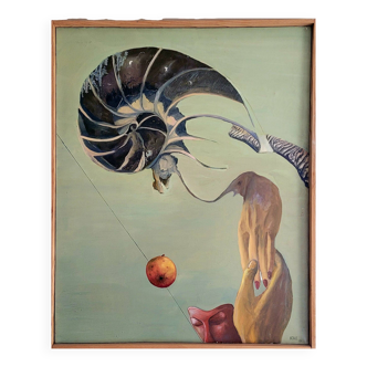 Peinture à l'huile de Bruno Lassalle  (1982)