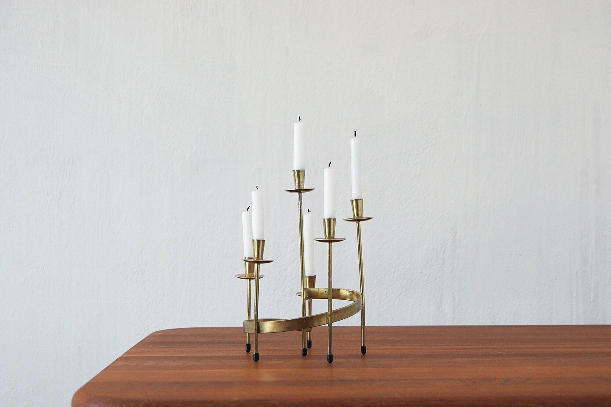 Candleholder style design Gunnar Ander for Ystad-Metall, 1950s
