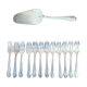 12 cutting cake forks and silver metal pie shovel Orbrille