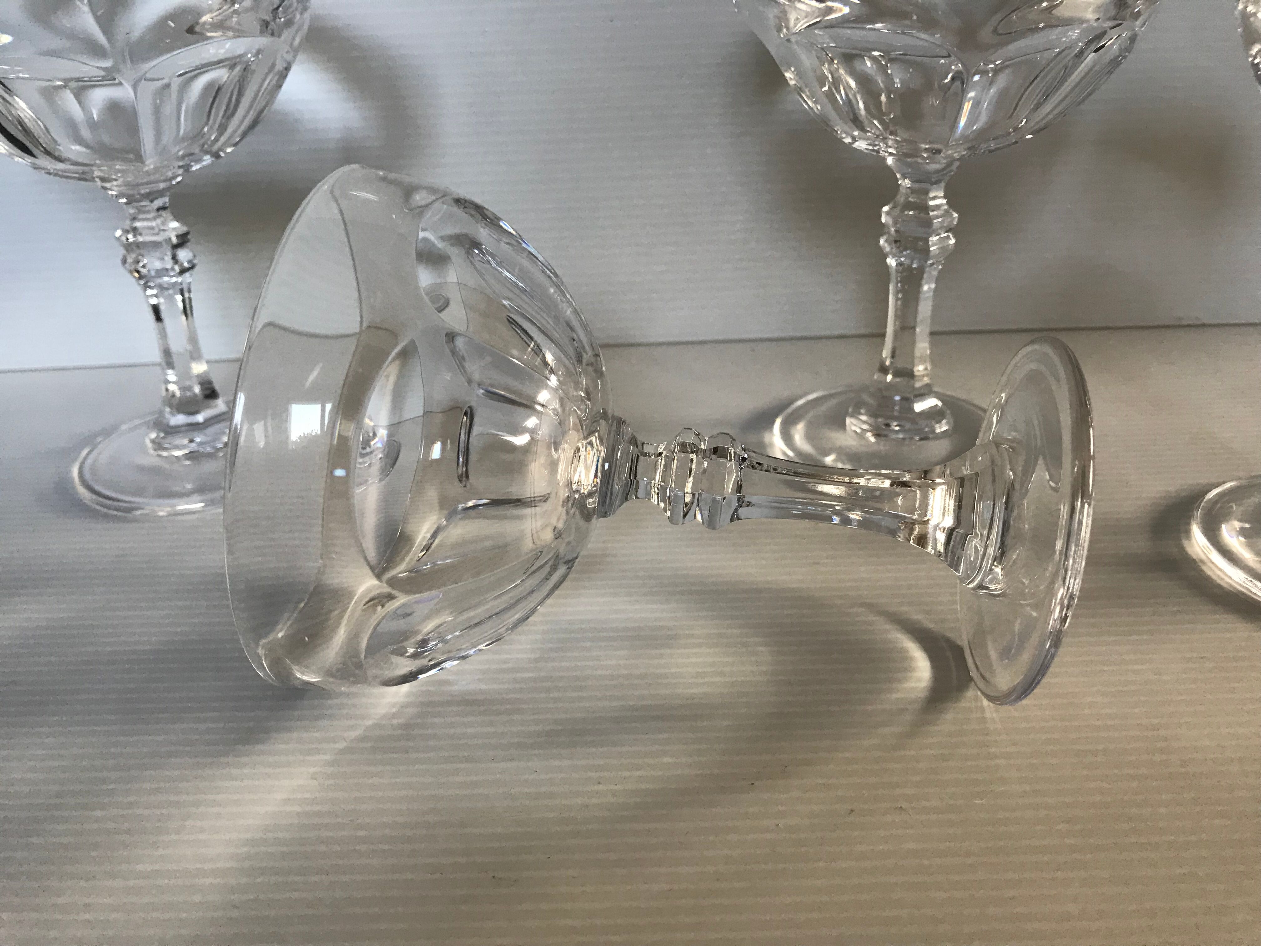 Crystal champagne glasses