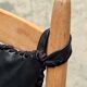 Scandinavian wooden and leather rocking chair