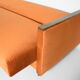 Vintage sofa, convertible couch, fully restored, 1960s, russet orange velvet