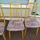 Lot de 8 chaises scandinave bois et tissu