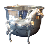 Bucket with decoration of horses
