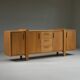 Large brustalist oak sideboard, Belgium.