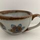 6 ceramic cups Ken Edwards, Tonala, Mexico, with sub cups and sugar
