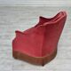 Fauteuil danois des années 1970, velours de mobilier, pieds en bois d'orme.