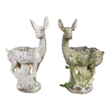 Pair of concrete deers 20th century