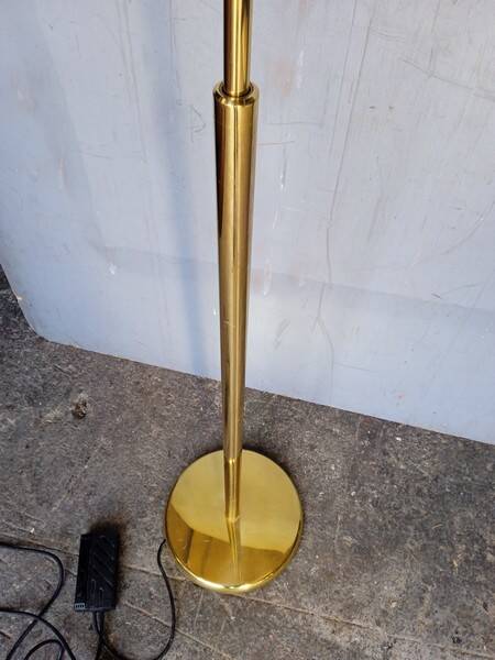 reading floor lamp in golden brass vintage design ep 1970