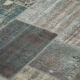 Hand-Knotted Turkish Vintage 202 cm x 300 cm Grey Patchwork Rug