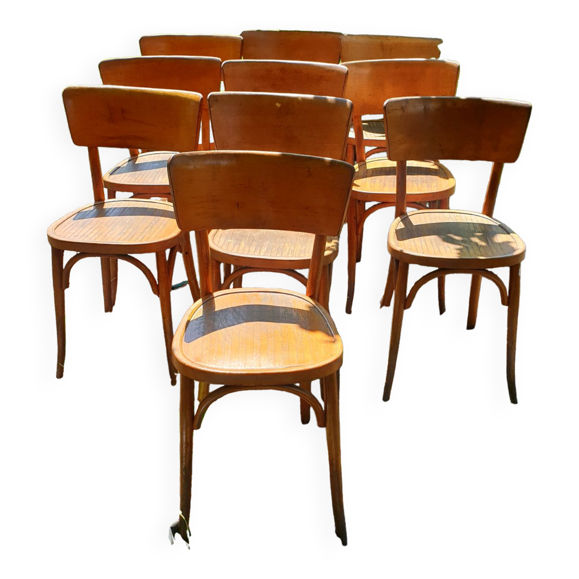 10 chairs bistro period 40/50 Joseph