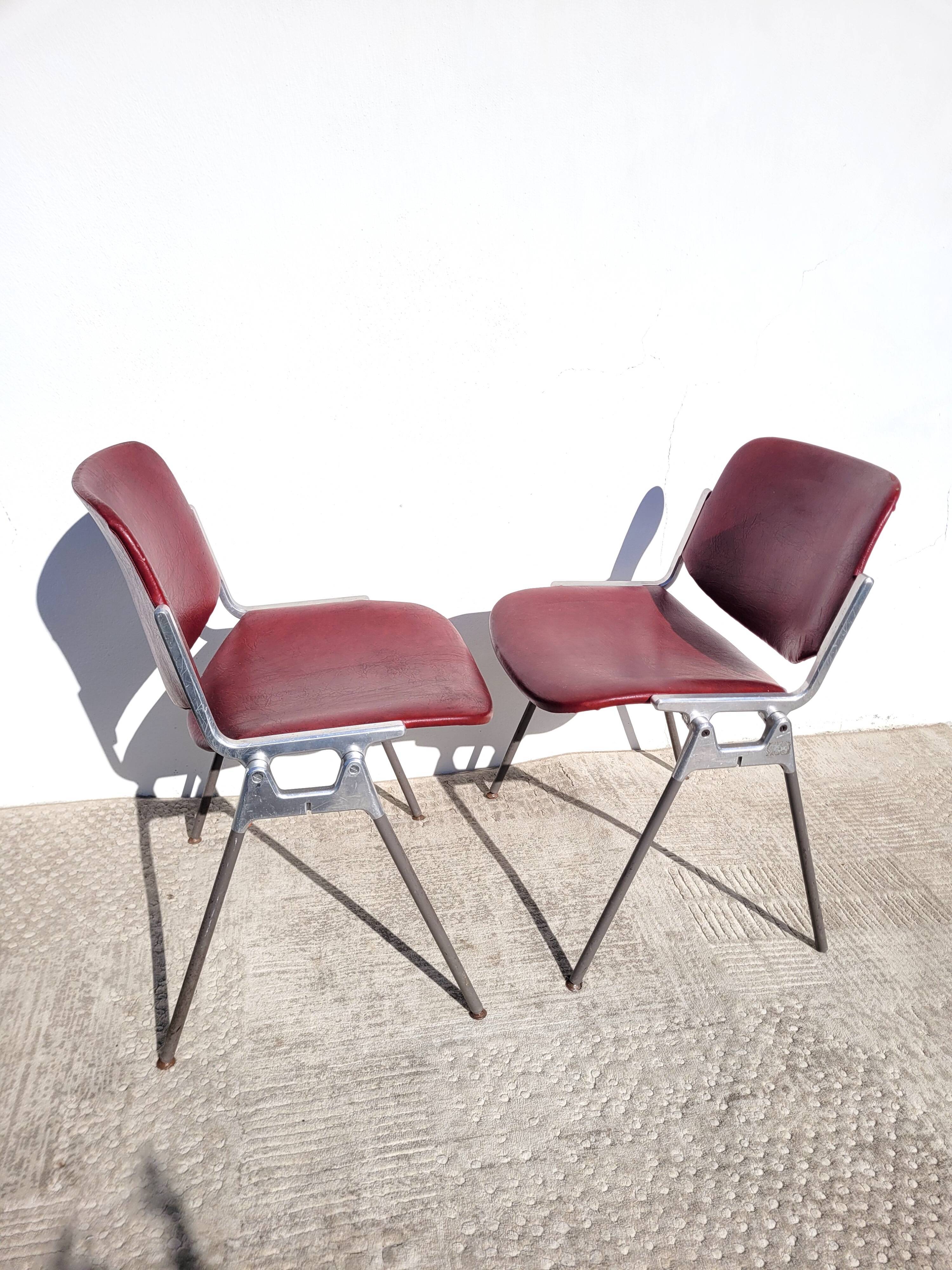 Pair chairs DSC 106 Castelli 1970