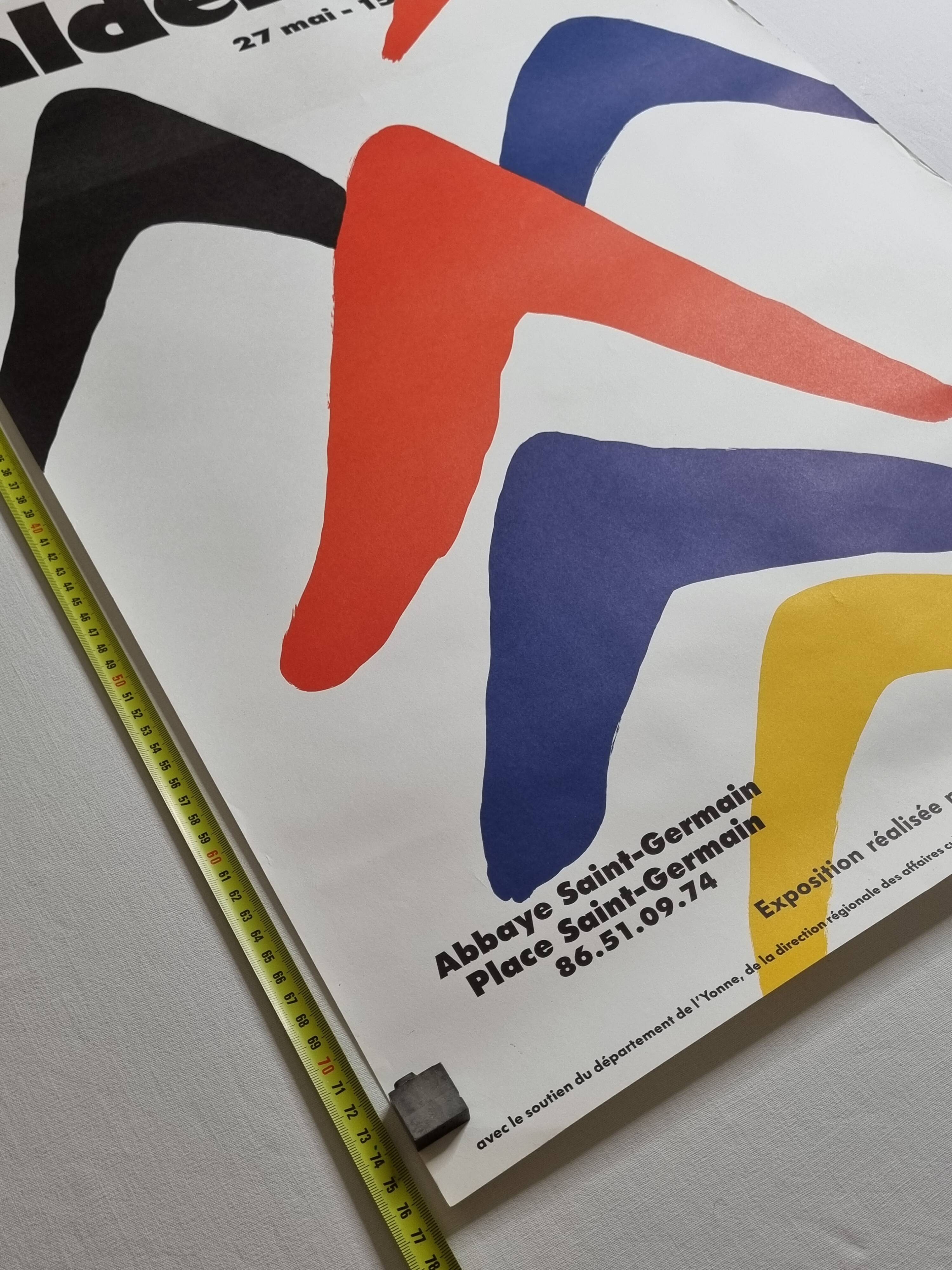 Affiche vintage d'après Calder, 1994, Auxerre, Galerie Maeght