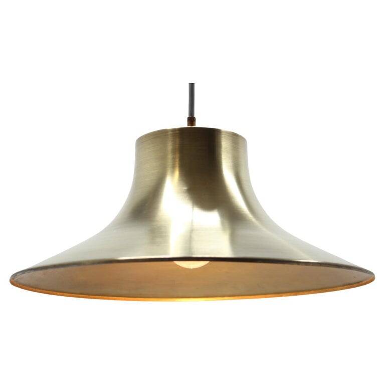 Mid-century design brass pendant by Napako, 1970s