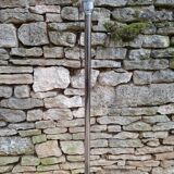 Chrome and brass floor lamp