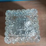 Ceiling lamp pyramidal glass molded metal base